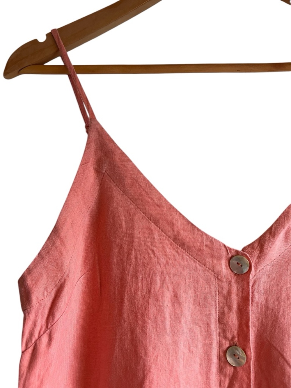 Wilfred linen cropped wide leg sleeveless button down romper XS good condition - Picture 6 of 12